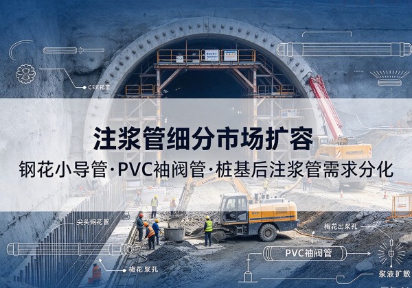 鱼峰注浆管细分市场扩容，隧道钢花小导管、PVC 袖阀管、桩基后注浆管需求分化